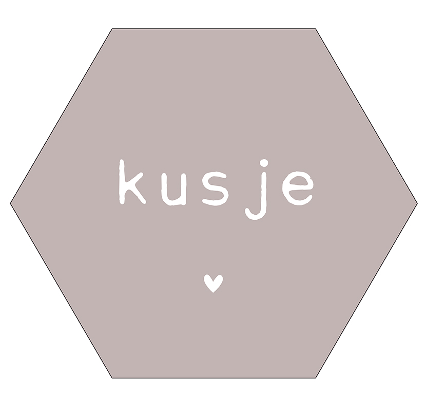 Muur hexagon zand kusje LabelR