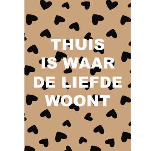 Juiste-interieurposter-thuis-is-waar-de-liefde-woont-bruin-hartje.gif