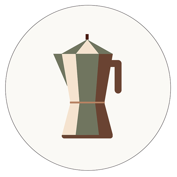 coffeetime groen 30cm muurcirkel